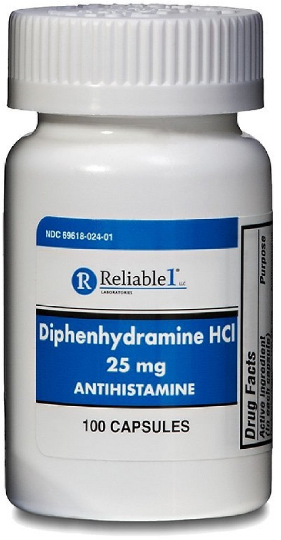 DIPHENHYDRAMINE HCL CAP 25 MG 100 RELIABLE
