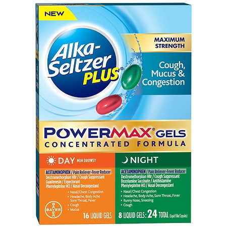 ALKA SELTZER + MS COUGH MUCUS/CONG D/N LGEL24