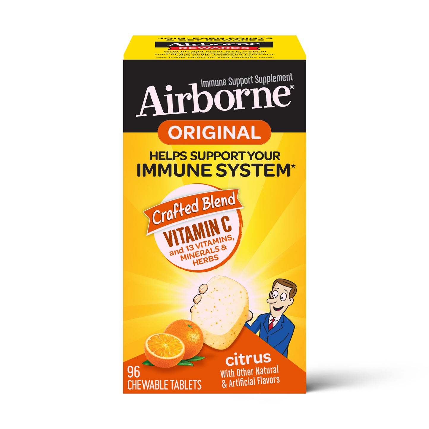 AIRBORNE CHEWABLE TAB CITRUS 96