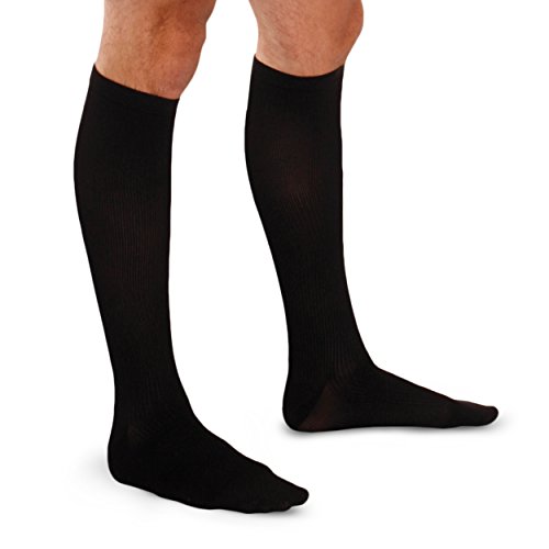KNEE HIGH 15-20 MEN TROUSER SOCK BLACK LG TF