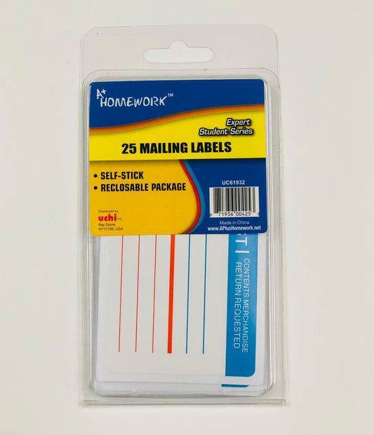 MAILING LABELS 25