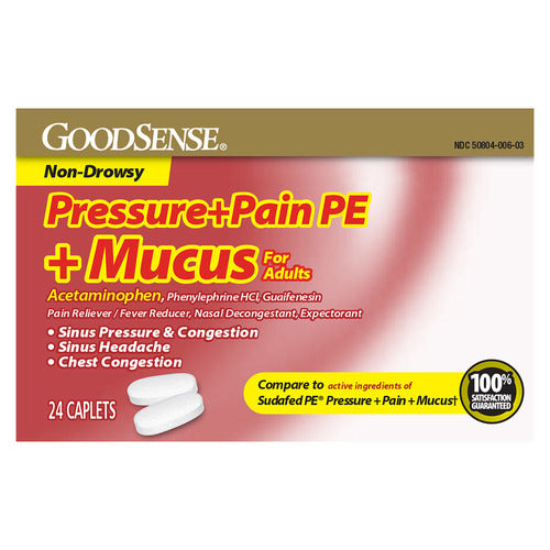 GS PRESSURE PAIN & MUCUS PE CAPLET 24