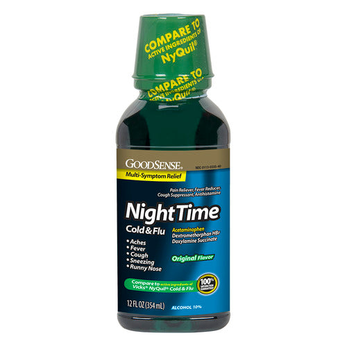 GS NIGHT TIME COLD & FLU ORIGINAL 12 OZ