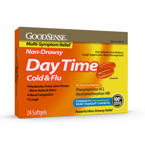 GS DAYTIME COLD & FLU NON-DROWSY SOFTGEL 24