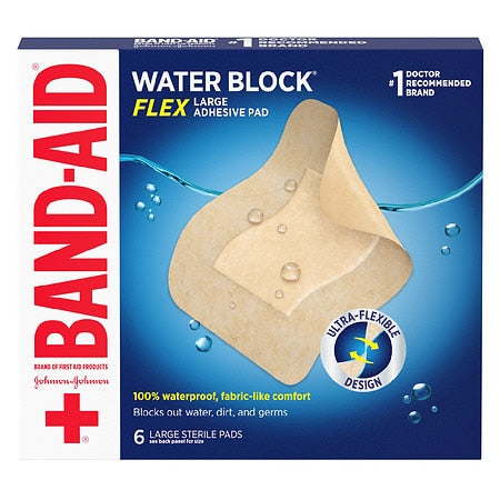 BAND AID ADH PAD FLEX LG 3 1/2" X 4 1/2" 6