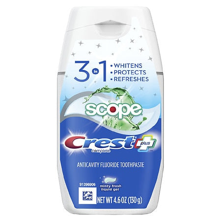 CREST COMP + SCOPE 3N1 WHITENING LIQ GL 4.6OZ