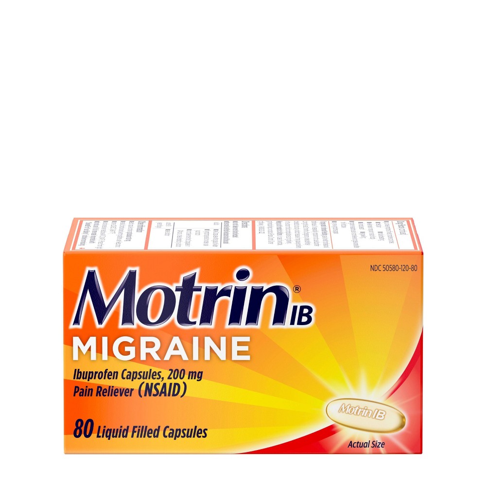 MOTRIN IB MIGRAINE LIQUID CAP 80
