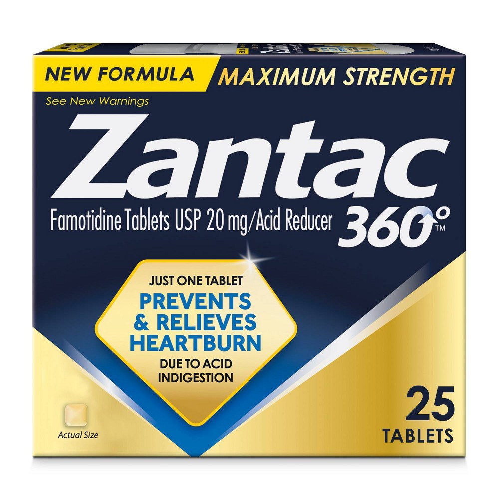 ZANTAC 360 W/FAMOTIDINE TAB 20 MG 25