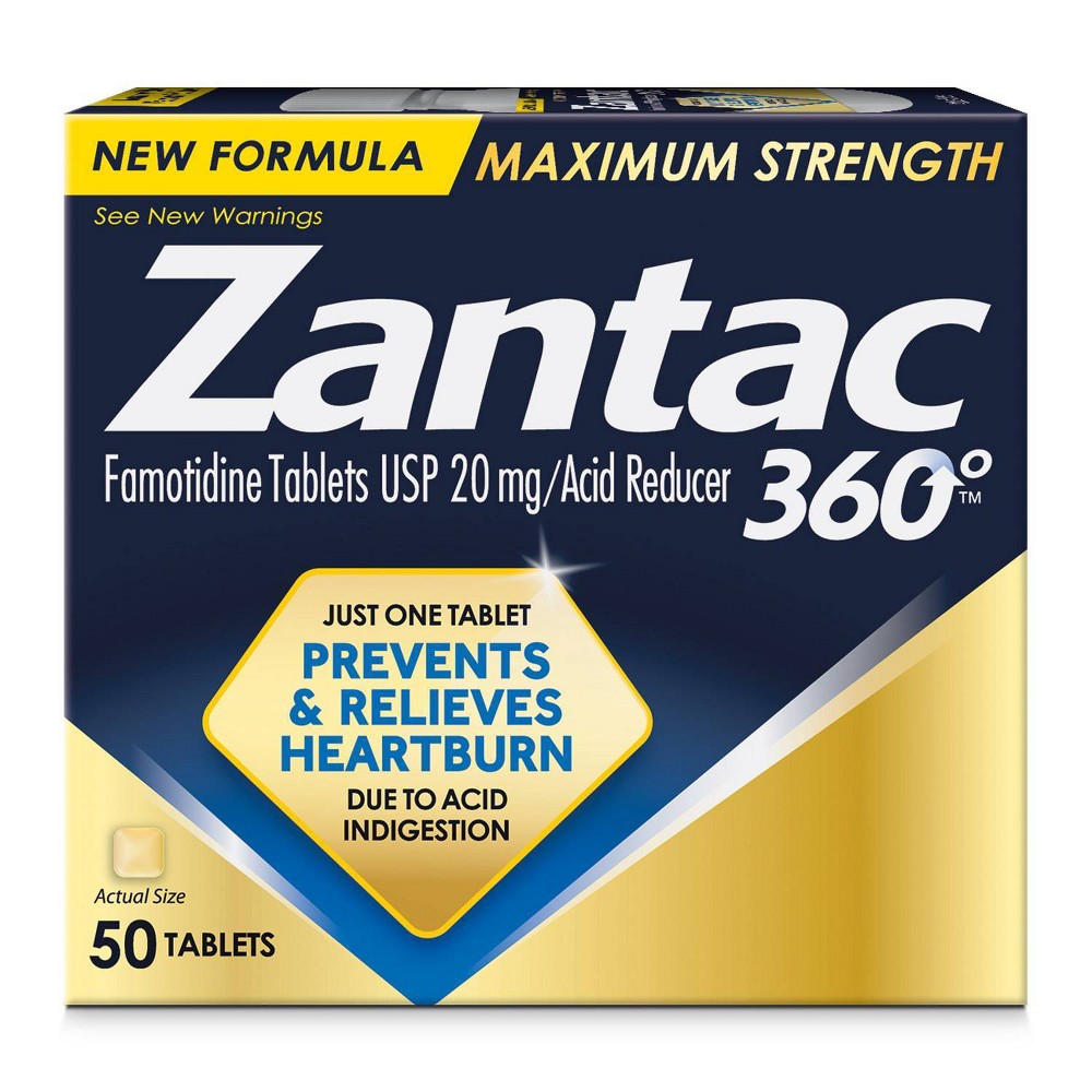 ZANTAC 360 W/FAMOTIDINE TAB 20 MG 50