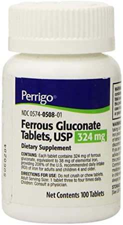 FERROUS GLUCONATE TAB 324 MG 100 PADAGIS