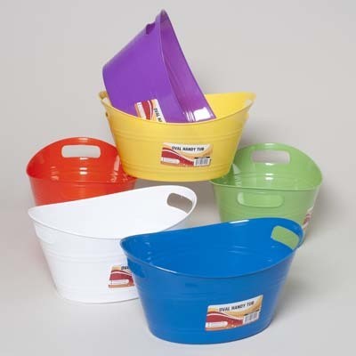 BASKET OVAL W/HANDLES ASSORTED 5.25 X 12.5"