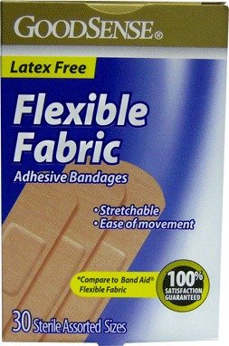 GS ADHESIVE BANDAGE FLEXIBLE FABRIC ASST 30