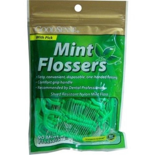 GS DENTAL FLOSSERS W/PICK MINT 90