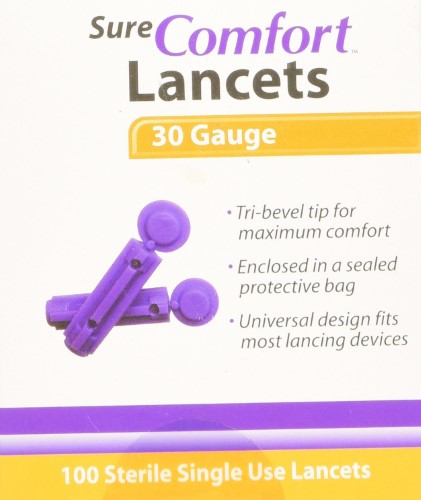 SURE COMFORT LANCET SAFETY 30G 100