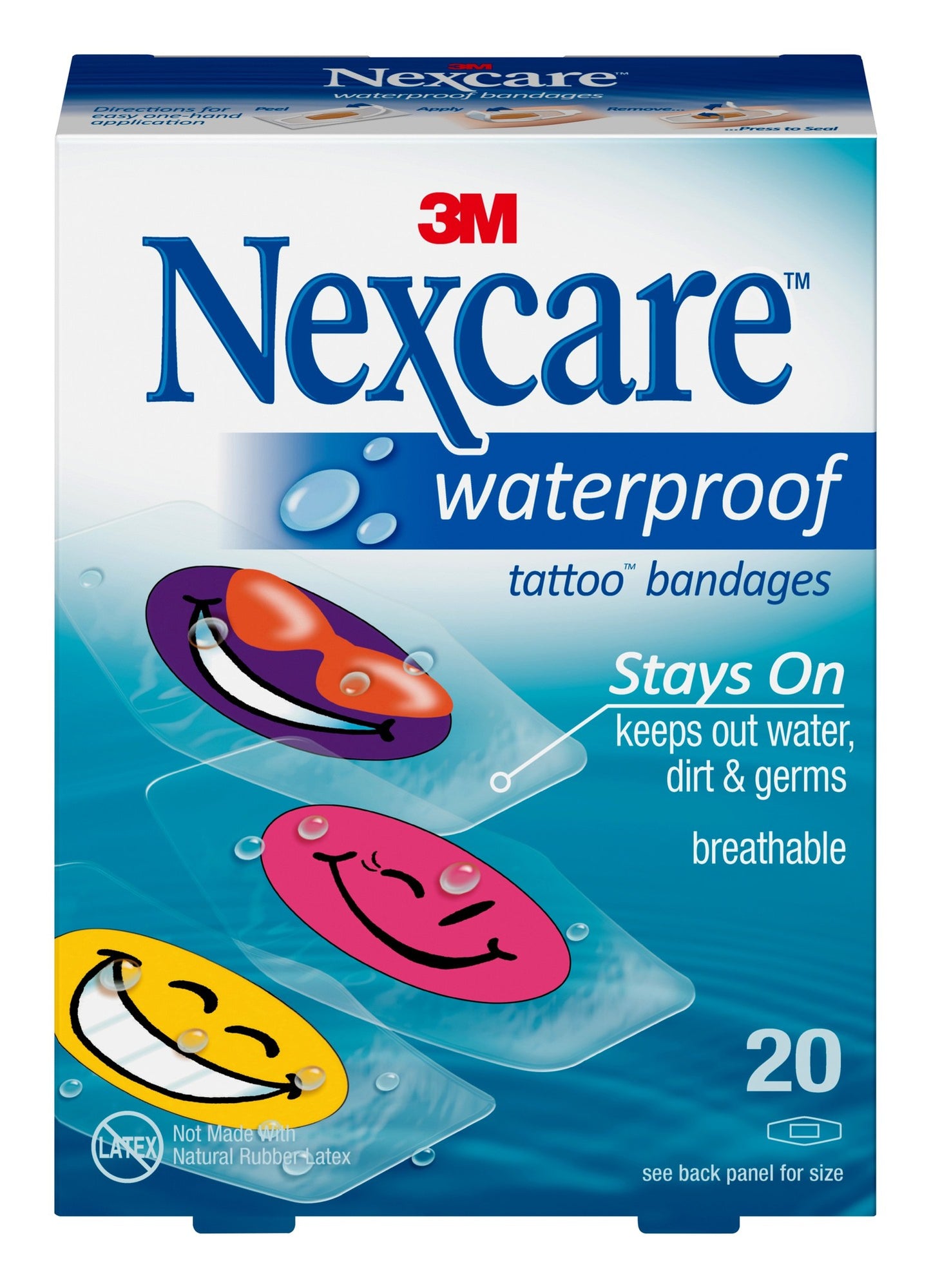 NEXCARE BANDAGE TATTOO COOL COLL ASST 20
