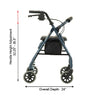 WALKER 4 WH HAND BRK GETGO CLASS BLUE 4202CBL