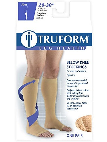 KNEE HIGH 20-30 TRUFORM MED SOFT OT BGE MD