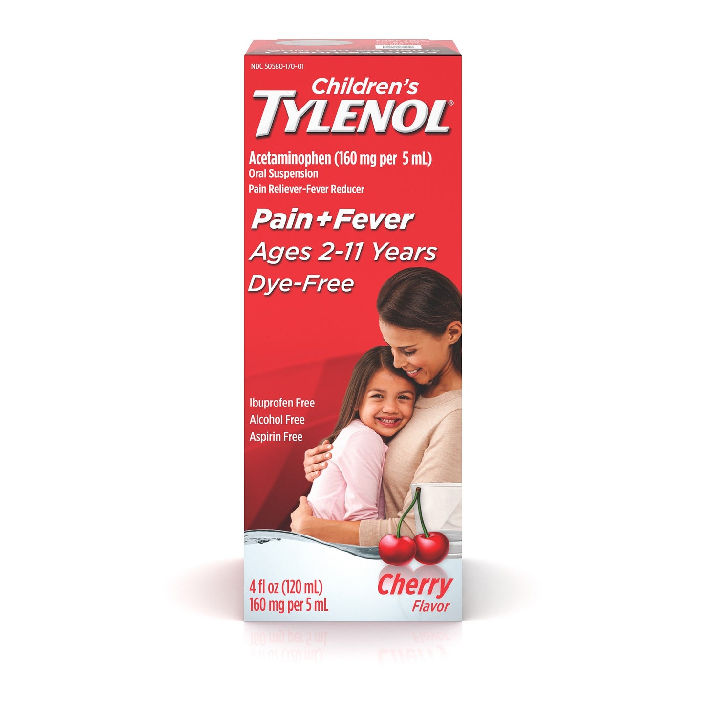 TYLENOL CHILD SUSPENSION CHERRY DYE FREE 4 OZ