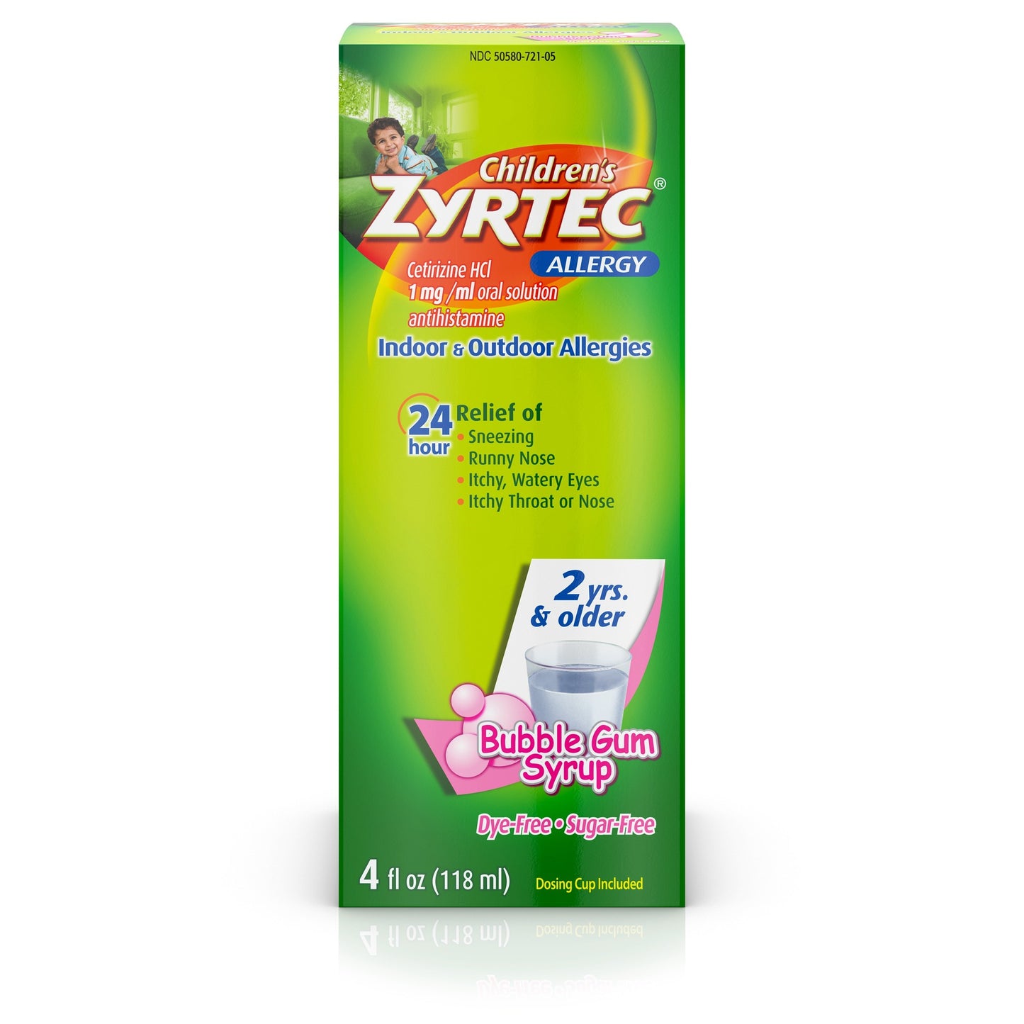 ZYRTEC CHILDREN SYRUP BUBBLEGUM 4 OZ