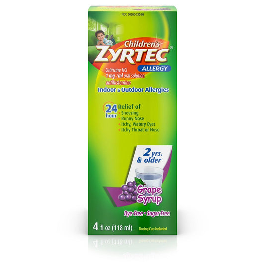 ZYRTEC CHILDREN SYRUP GRAPE 4 OZ