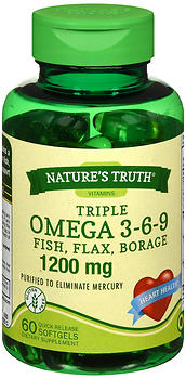 FISH FLAX BORAGE 3X OMEGA SOFTGEL 3600MG 60