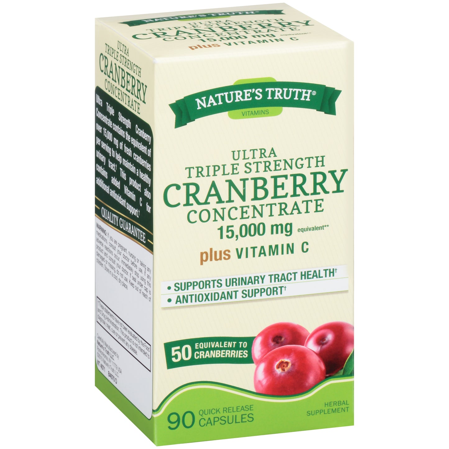 CRANBERRY TRPL STR 30000 MG + VIT C CAP 90 NT