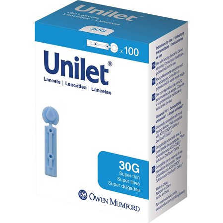 UNILET ECONOMY LANCET SUPER THIN 30G 100