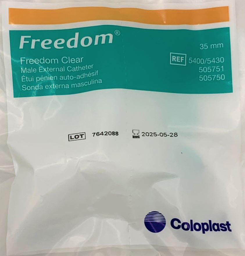 CATHETER MALE EXT FREEDOM CLEAR 35MM EA