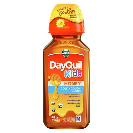 DAYQUIL KIDS 6+ HONEY COLD&COUGH + MUCUS 8 OZ