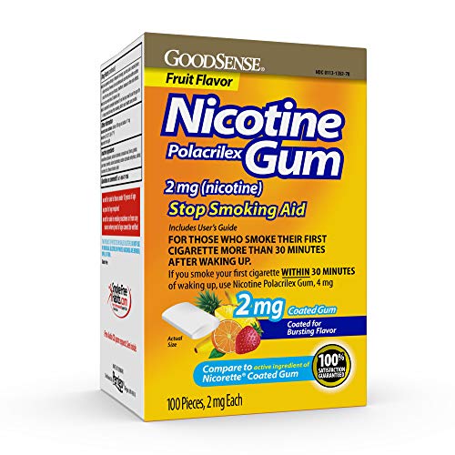 GS NICOTINE GUM COATED 2 MG FRUIT 100
