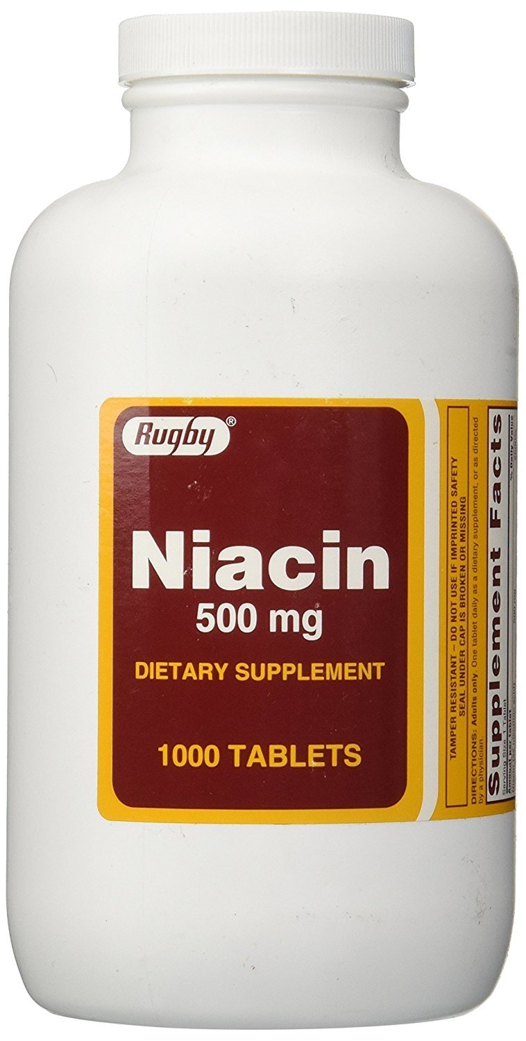 NIACIN TAB 500 MG 1000 RUGBY