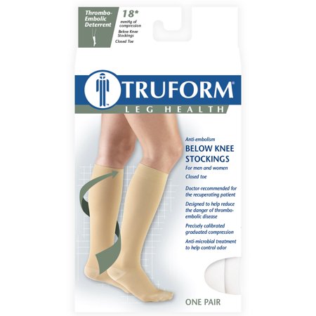ANTI EMBOLISM KNEE 18MM TRUFORM CT WHITE XL