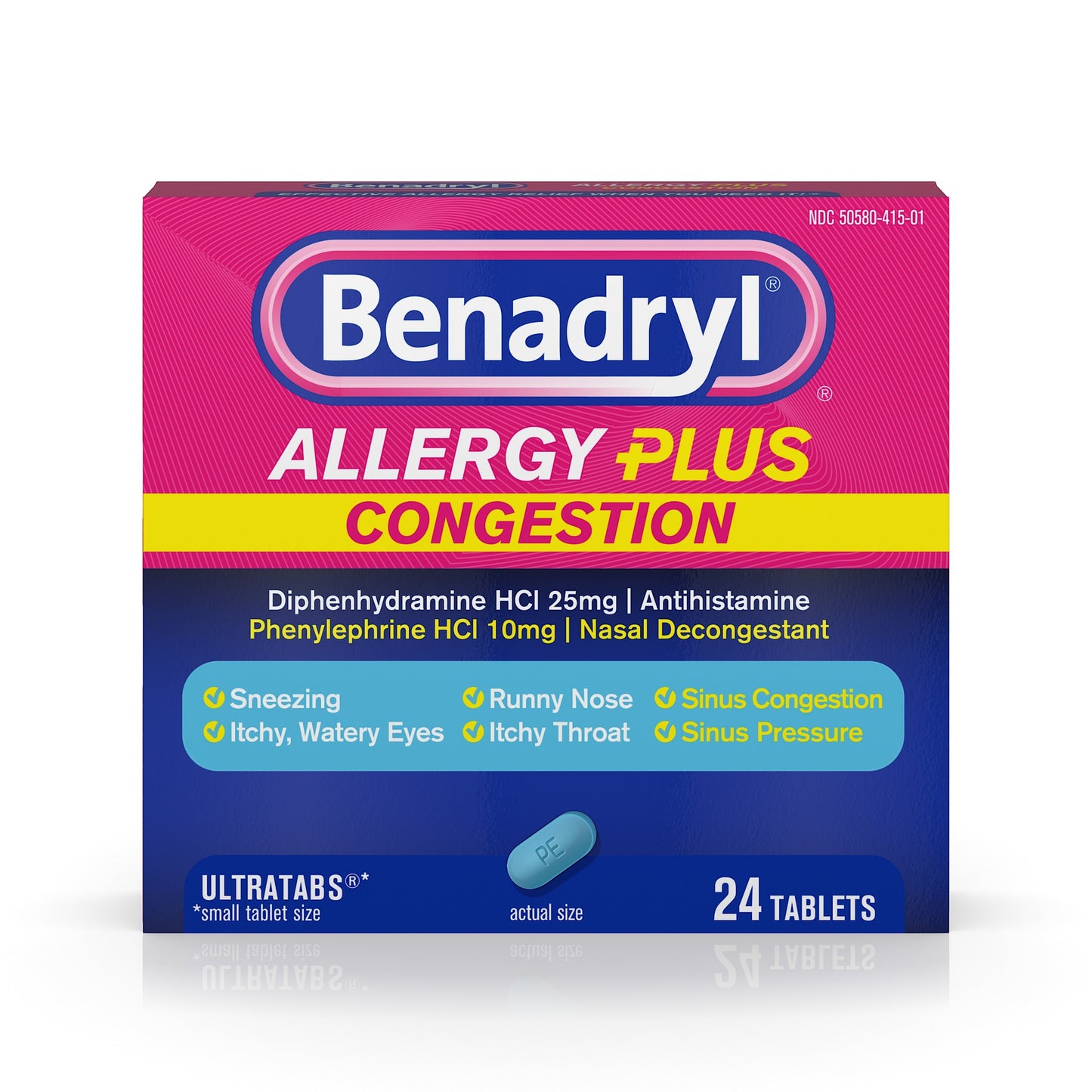 BENADRYL ALLERGY ALLERGY+CONGEST ULTRATAB 24