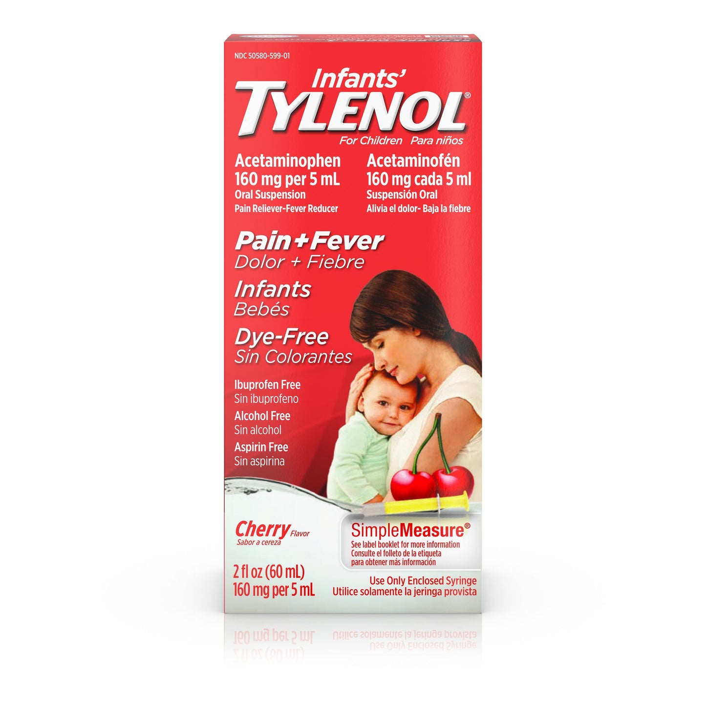 TYLENOL INFANT SUSP CHERRY DYE FREE 2 OZ