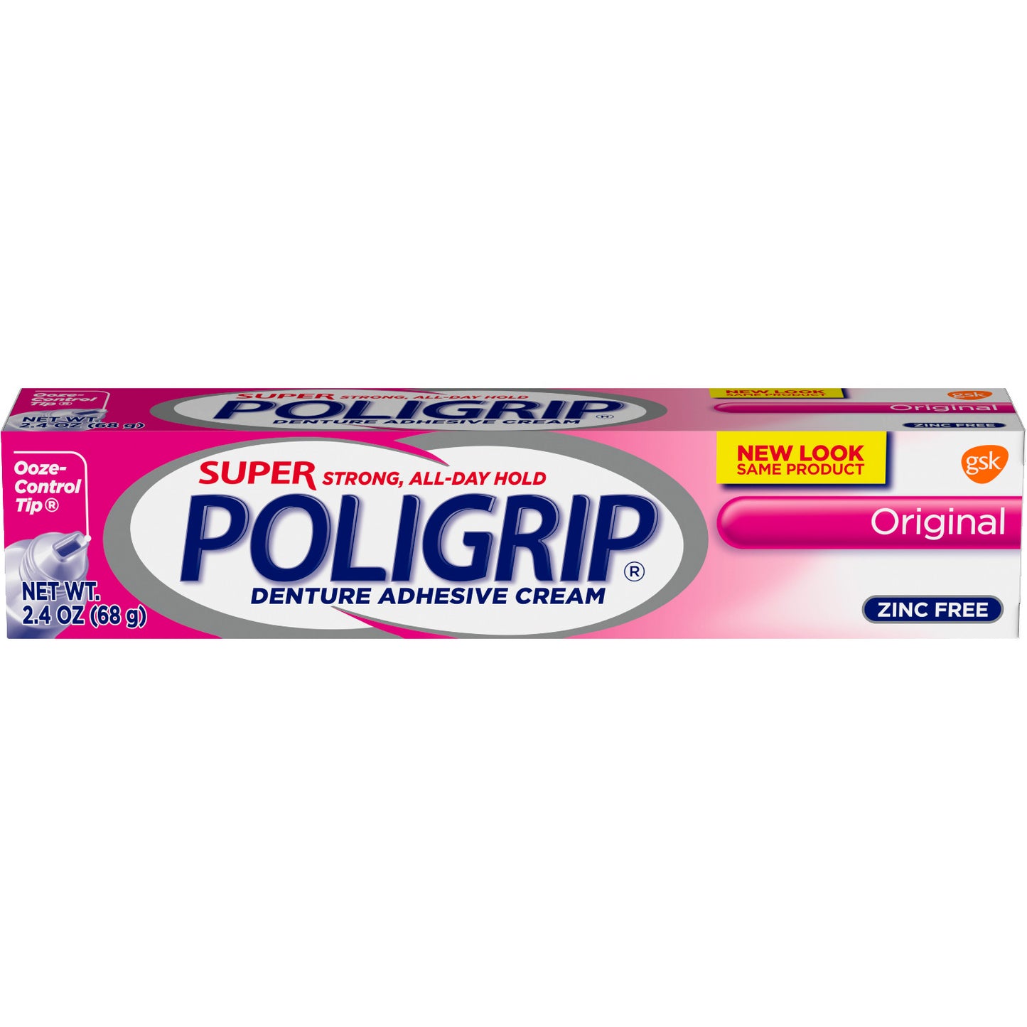 SUPER POLIGRIP CREAM ZINC FREE 2.4 OZ
