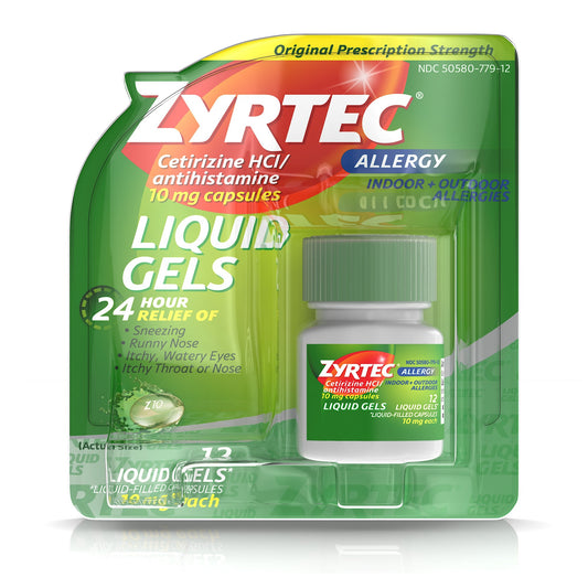 ZYRTEC LIQUID GELS 10 MG 12