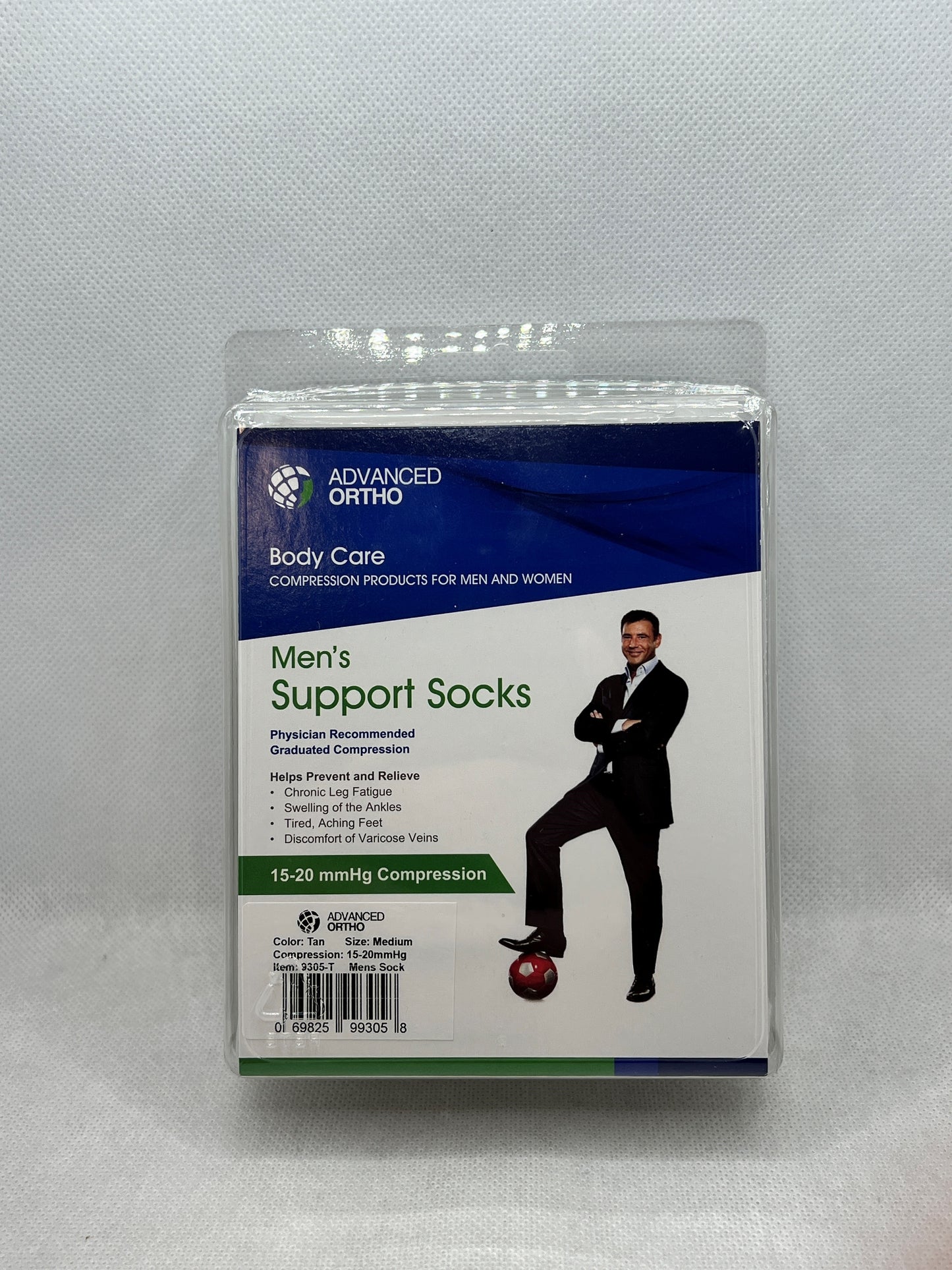 KNEE HIGH 15-20 MEN SOCK TAN MD AO