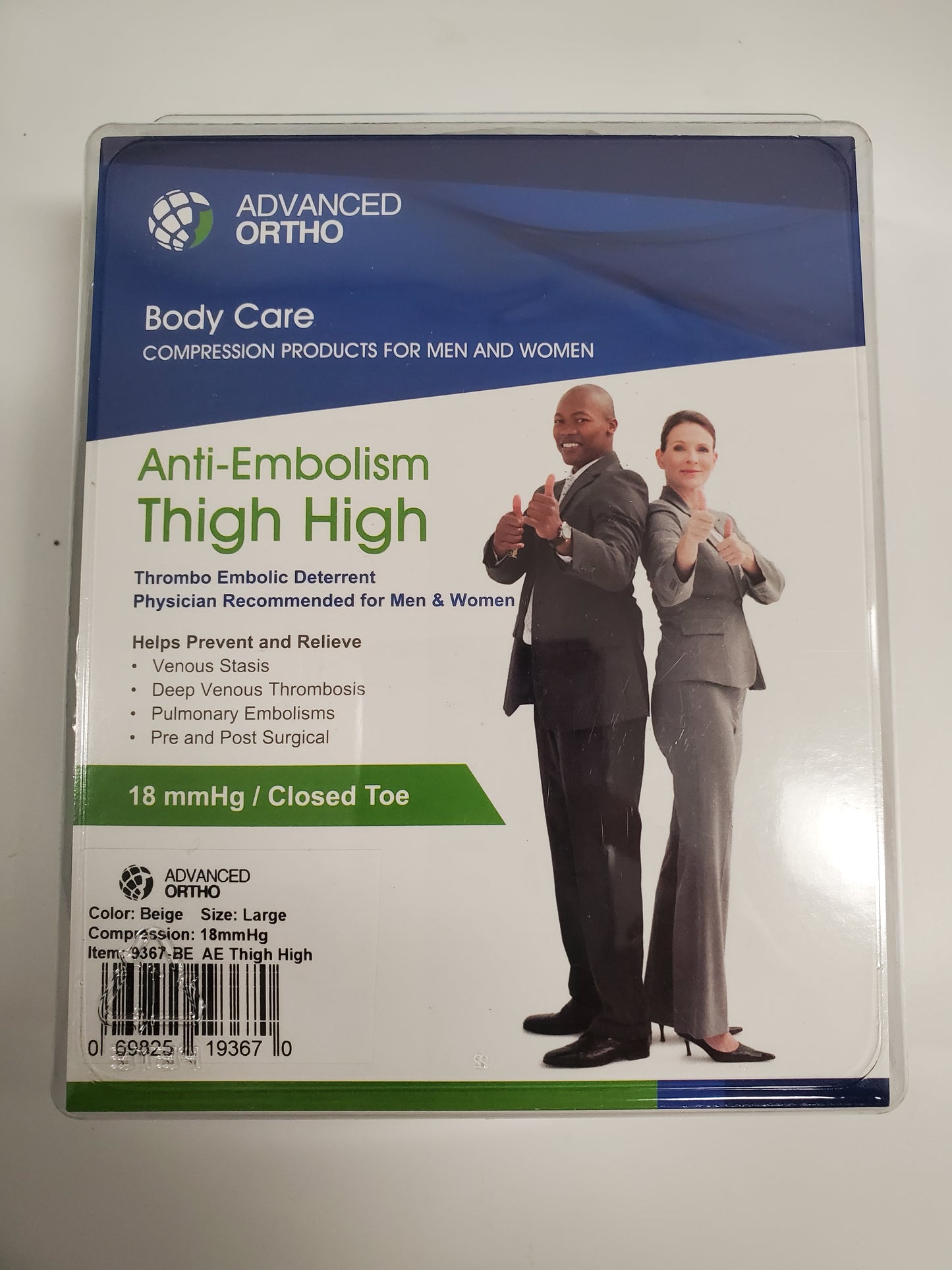 ANTI EMBOLISM THIGH 18 CT BEIGE LG AO