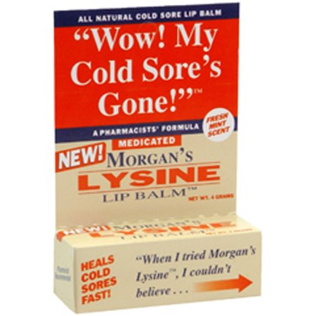MORGAN'S LYSINE COLD SORE LIP BALM 4 GM