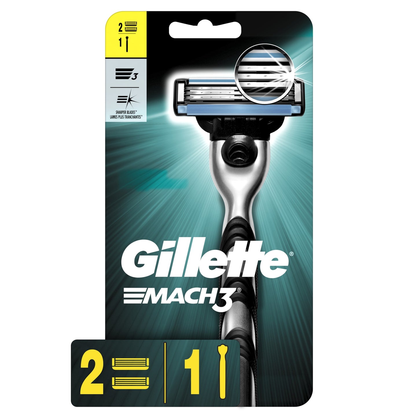 MACH 3 MEN RAZOR + 2 REFILLS