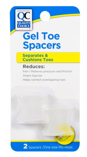 QC GEL TOE SPACERS ONE SIZE PK/2