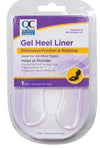 QC CLEAR GEL HEEL LINERS WOMENS OSFM 1 PR