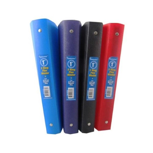 POLY BINDER 3 RING W/POCKET 1"