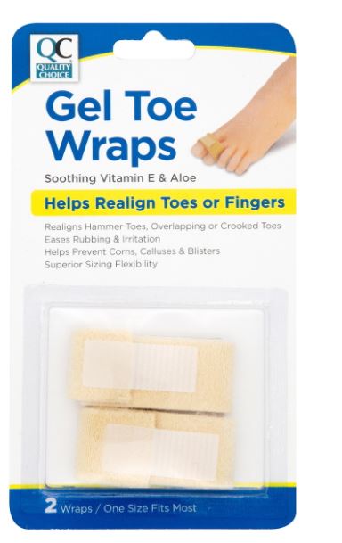 QC GEL TOE WRAPS PK/2