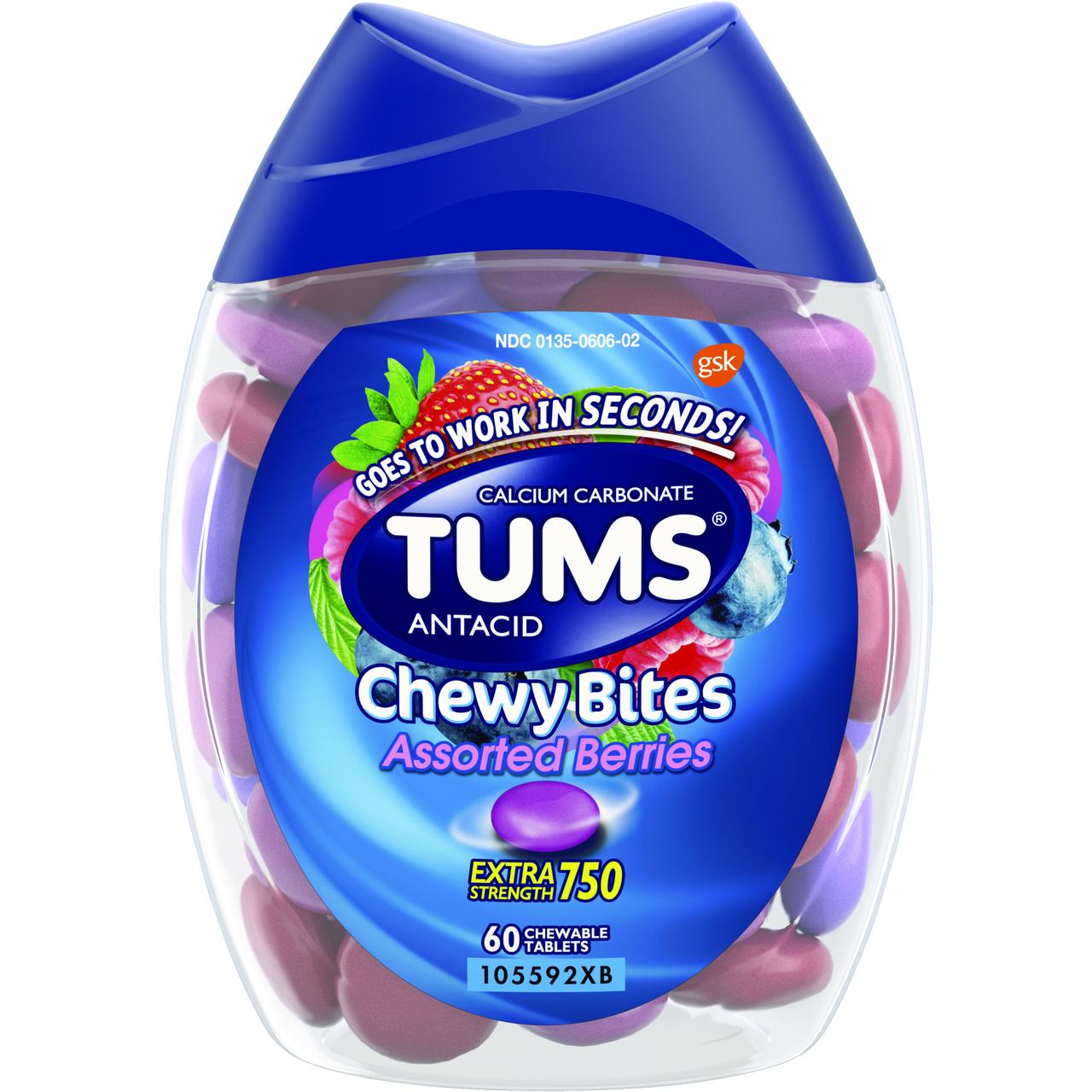 TUMS X-STR CHEWY BITES ASST BERRIES 60