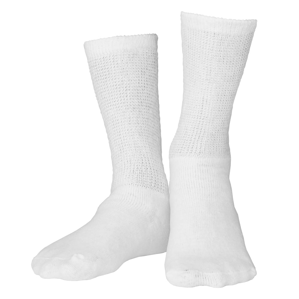 SOCK DIABETIC LOOSE FIT WHITE MD 3PK