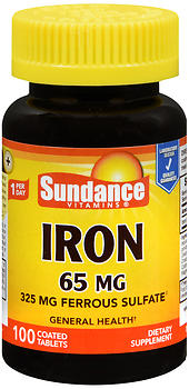 FERROUS SULFATE IRON TAB 65 MG 100 SUNDANCE