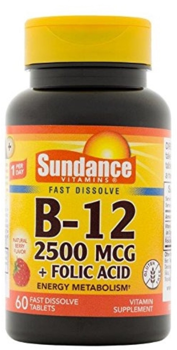 VITAMIN B-12 FD TAB 2500MCG + FOLIC 400MG 60