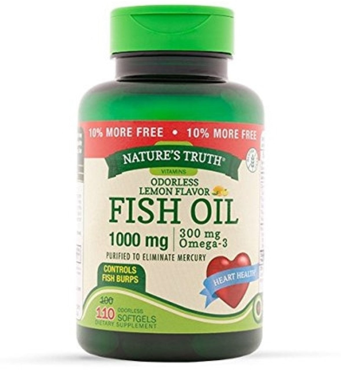 FISH OIL SOFTGEL LEMON ODORLESS 2000MG 110 NT