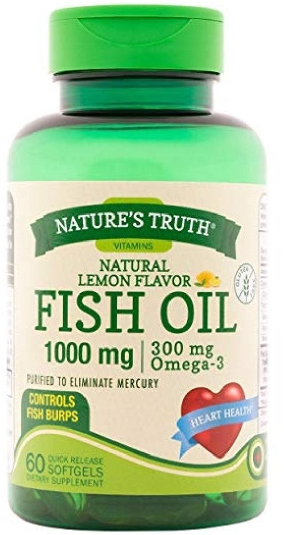 FISH OIL SOFTGEL LEMON FLAVOR 2000 MG 60 NT